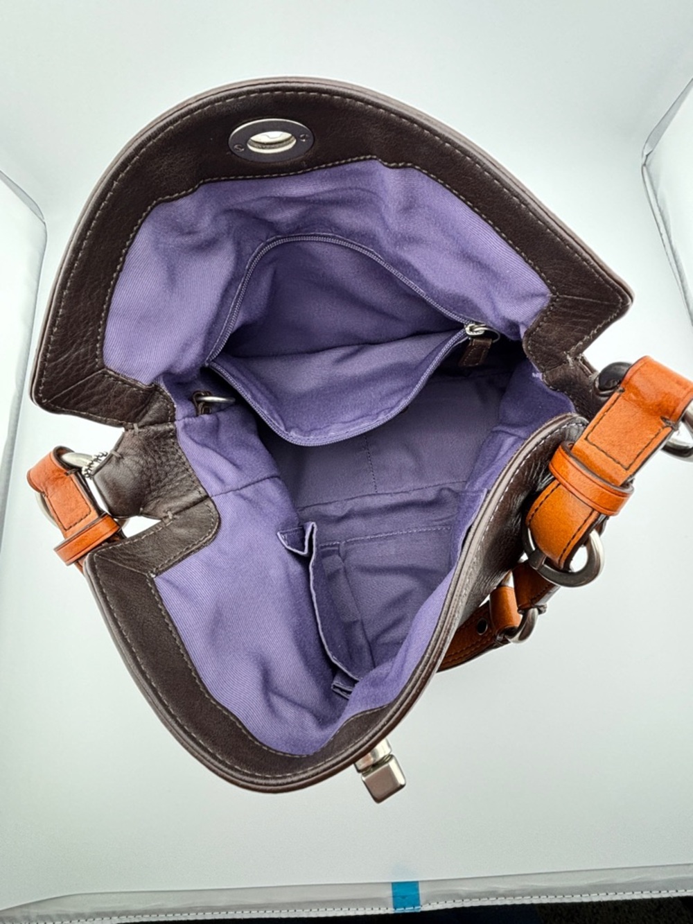 Coach E06S-10131 Chelsea Brown Pebbled Leather Hobo Shoulder Handbag - Picture 13 of 14